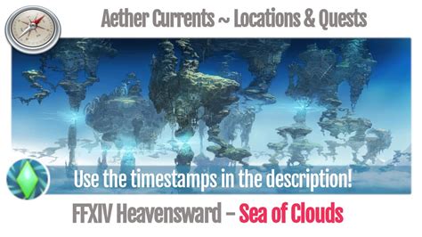 FFXIV Sea of Clouds Aether Current Locations & Quests numbered, in ...