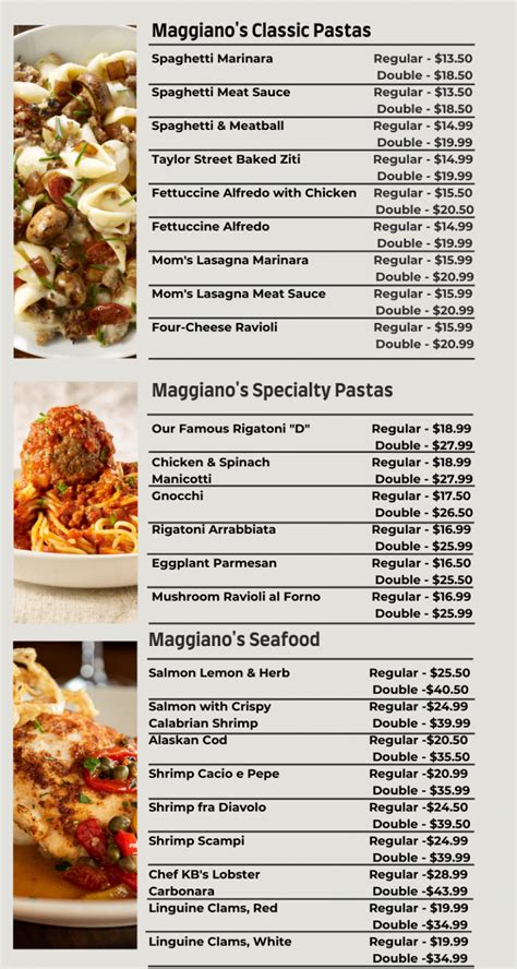 Maggiano's Menu - Updated Prices 2023