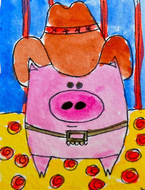 Cowboy Piggy....ahhh Rodeo Art Kindergarten: quarter 4: combine shapes Kindergarten Art Lessons ...