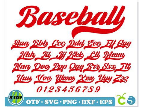 Baseball Font SVG with Tails, Baseball Font OTF, Baseball le - Inspire Uplift