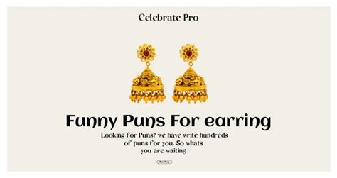 101+ Earring Puns That Will Leave You in Stitches