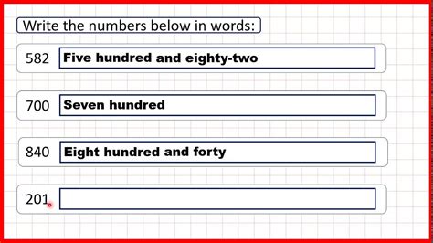 Write three-digit numbers in words | Place Value | Year 3 - YouTube