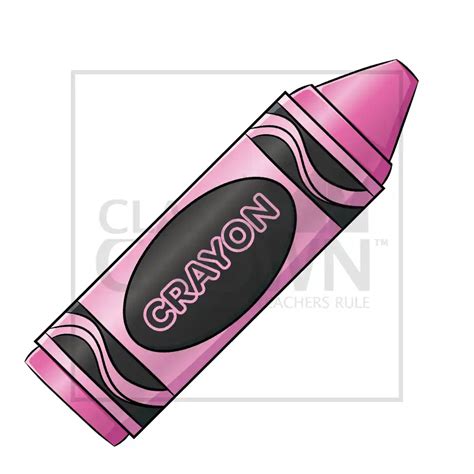 Pink Crayon Clipart | ClassCrown