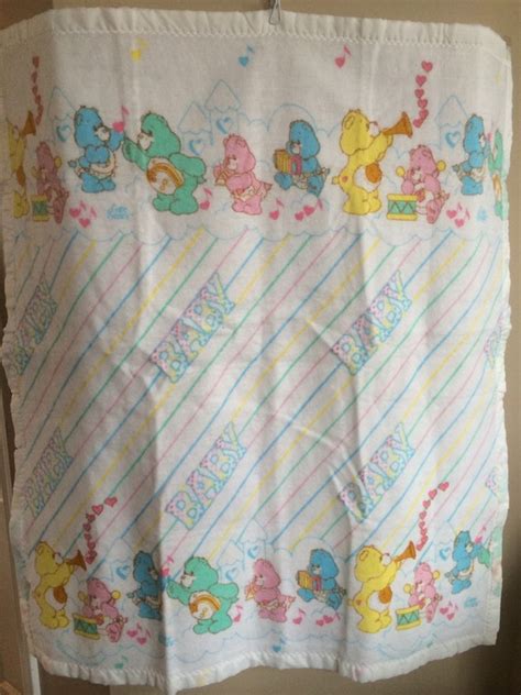 Vintage Care Bears fleece blanket baby by MyForgottenAttic