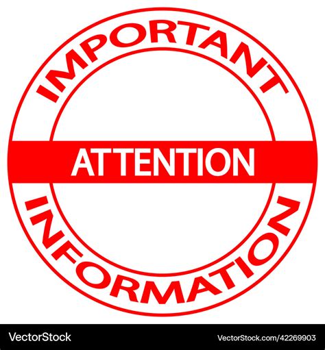 Attention important information notification icon Vector Image