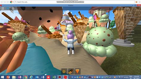 Playing roblox in Cookie Swirl C World - YouTube