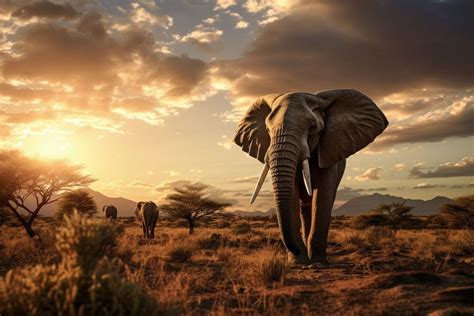 Wildlife elephant grassland outdoors. AI | Free Photo - rawpixel