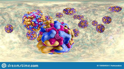 Rhinoviruses, the Viruses Which Cause Common Cold Stock Illustration - Illustration of infection ...