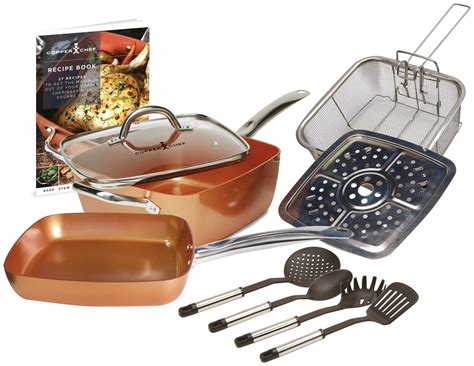 Copper Chef Deep Sided Square Pan - Deluxe 10pc Set (7159734) | Argos Price Tracker ...