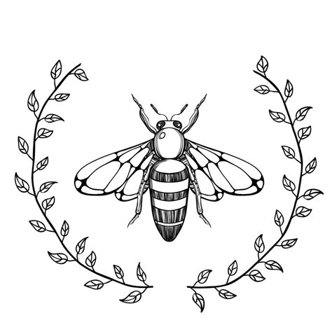 Bee Outline Png - PNG Image Collection