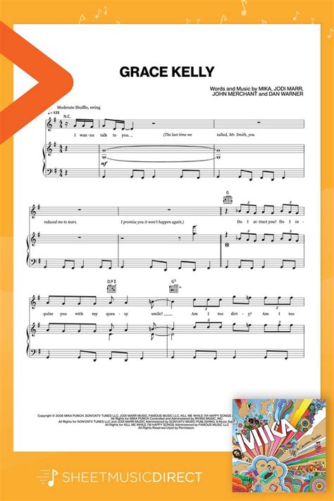 Grace Kelly - Mika | Sheet music direct, Grace kelly, Digital sheet music