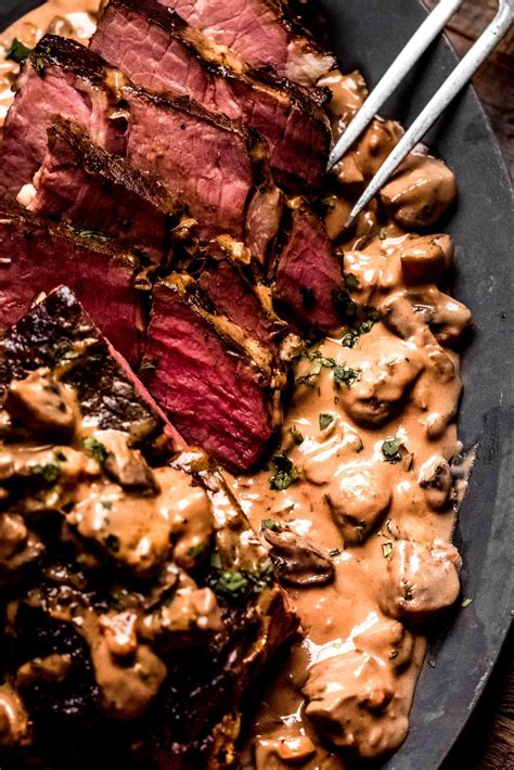 Sous Vide Roast Beef with Creamy Mushroom Sauce