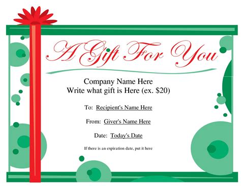 Gift Certificate Template - Fotolip