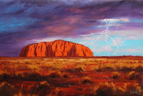 Uluru Outback Australia Painting by artsaus on DeviantArt