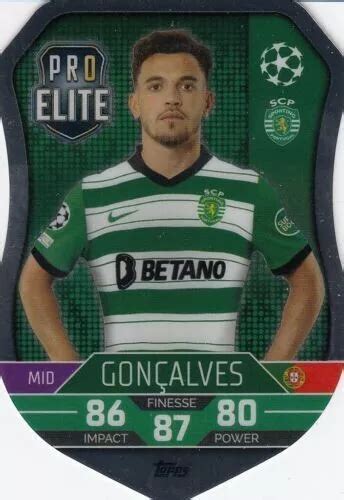 MATCH ATTAX 2022/23 22/23 Pedro Goncalves Scp Pro Elite Chrome Shield ...