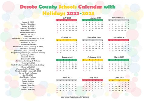 Navigating The Desoto County School Calendar: A Comprehensive Guide For 2025-2026 - Annual Wall ...