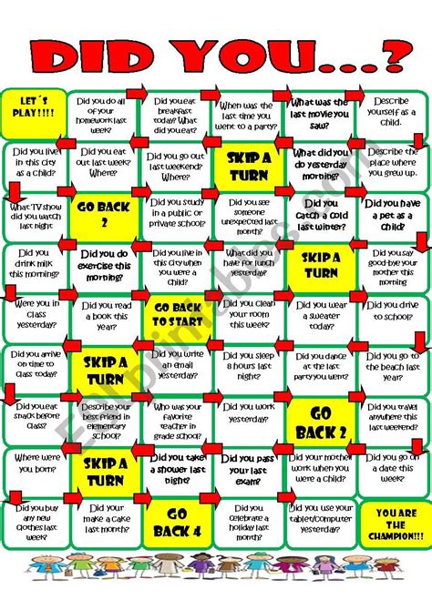 Irregular Verbs Past Simple Board Game Esl Worksheet By Ko – NBKomputer