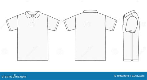 Polo Shirt ,golf Shirt Template Illustration /no Pocket Type /front ...