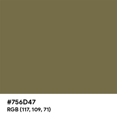 Olive Drab (Pantone) color hex code is #756D47