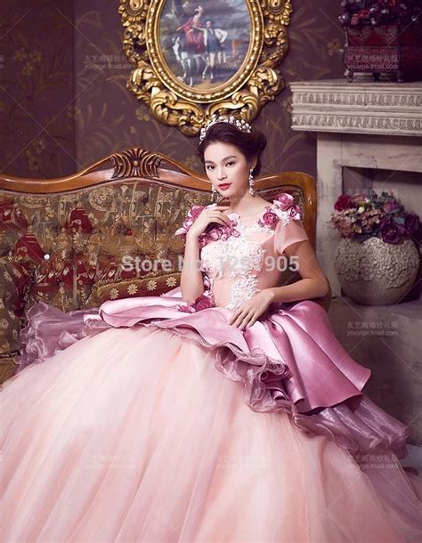 floral embroidery ruffled long ball gown evening dress royal medieval ...