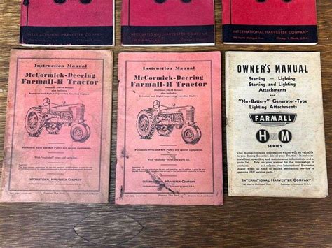 (6) Farmall Tractor Manuals - Aumann Auctions, Inc.