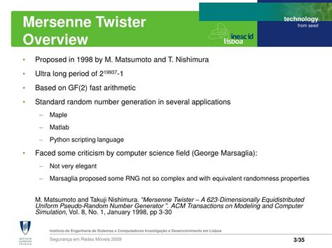 PPT - Mersenne Twister Random Number Generator & Diehard Randomness Test PowerPoint Presentation ...