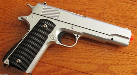 M1911 Replica Handgun Full Metal Silver Airsoft Pistol 2000 PC BB COMBO DEAL | eBay