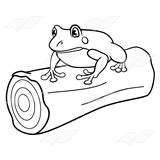 Abeka | Clip Art | Frog on a Log