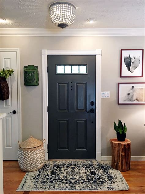 Black interior front door! | Painting interior doors black, Painted ...