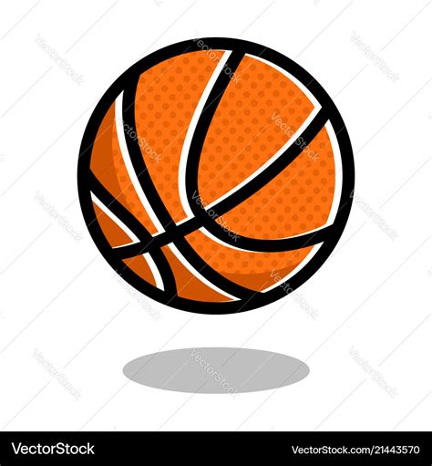 Basketball sport ball logo line 3d icon Royalty Free Vector