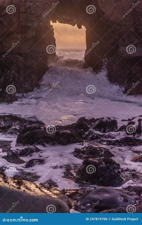 Sunset at Pfeiffer Beach stock photo. Image of dramatic - 247819706