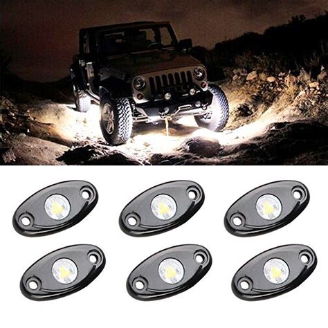 LED Rock Light Kits with 6 pods Lights for JEEP Off Road Truck Car ATV ...