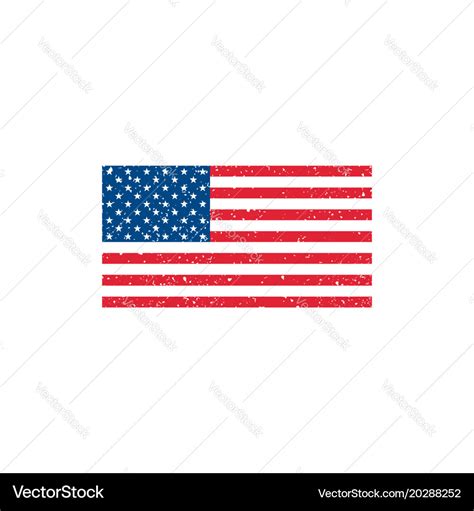 Grunge usa flag on white background Royalty Free Vector