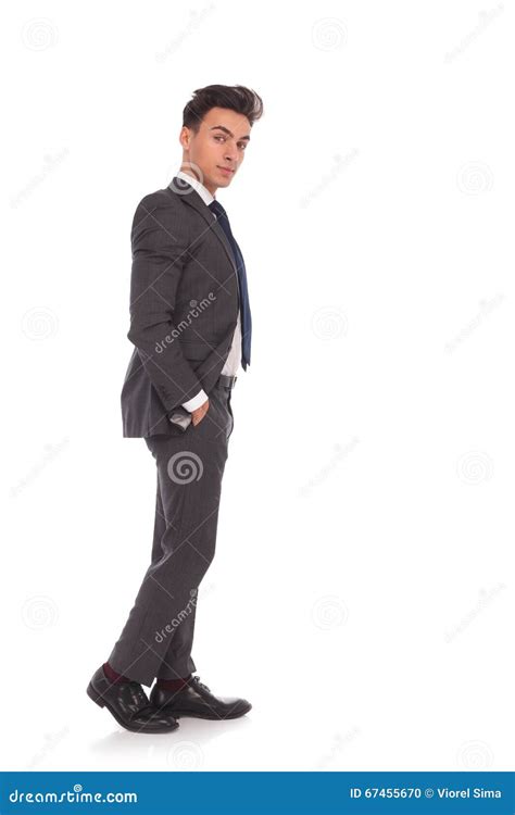 Relaxed Business Man Standing With Hands In Pockets Stock Photo - Image ...