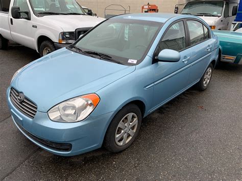 2010 HYUNDAI ACCENT, 4DR SEDAN, BLUE, VIN # KMHCN4BC2AU499516