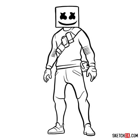 How To Draw Fortnite Marshmello Step By Step Fortnite Skins Drawing ...