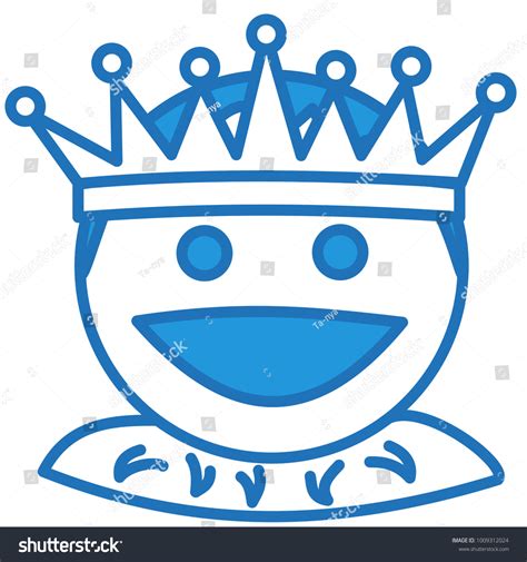 Emoji Happy Medieval King Emperor Wearing Stock Vector (Royalty Free ...