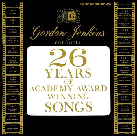 The Vinyl Cloak: Gordon Jenkins Conducts "26 Years of Academy Award ...