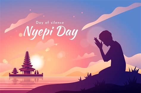 Free Vector | Gradient nyepi celebration background