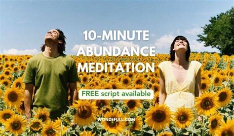 Elevate You Mind And Life: A Quick 10-min Abundance Meditation - Wondefull