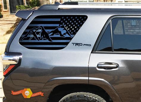 Mountain USA Flag Windshield Decal For 2010-2018 Toyota 4Runner TRD PRO ...