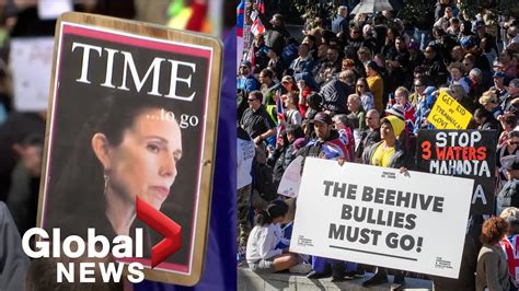 New Zealand protests: Thousands rally against government's pandemic response outside parliament ...