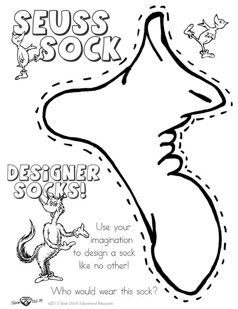 Fox In Socks Sock Template