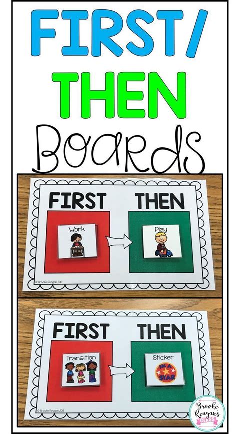 First Then Visual Reward Boards and Token Boards: Visual Schedule Boards | Behavior board ...