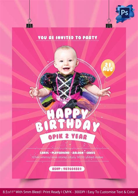 Birthday Bash Flyer Template Beautiful 135 Psd Flyer Templates – Free Psd Eps Ai Indesign Free ...