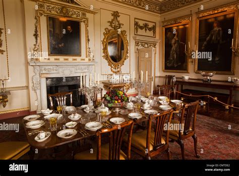 UK, England, Bedfordshire, Woburn Abbey interior, State Dining Room Stock Photo - Alamy