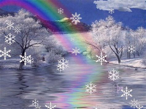 Rainbow Snow | wallpaper | amy thain | Flickr