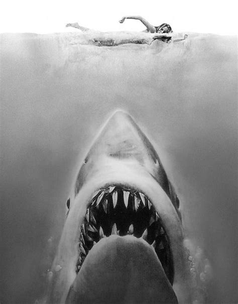 Funnster, Top: Detail from “Jaws” movie poster Bottom:... | Jaws movie, Jaws movie poster, Movie ...