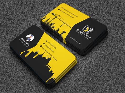 Civil Engineer Business Card Design | Business card design creative, Graphic design business ...