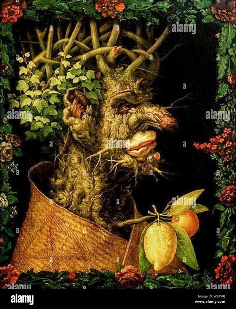 Giuseppe Arcimboldo, inverno, (le quattro stagioni), pittura, 1573 Foto ...